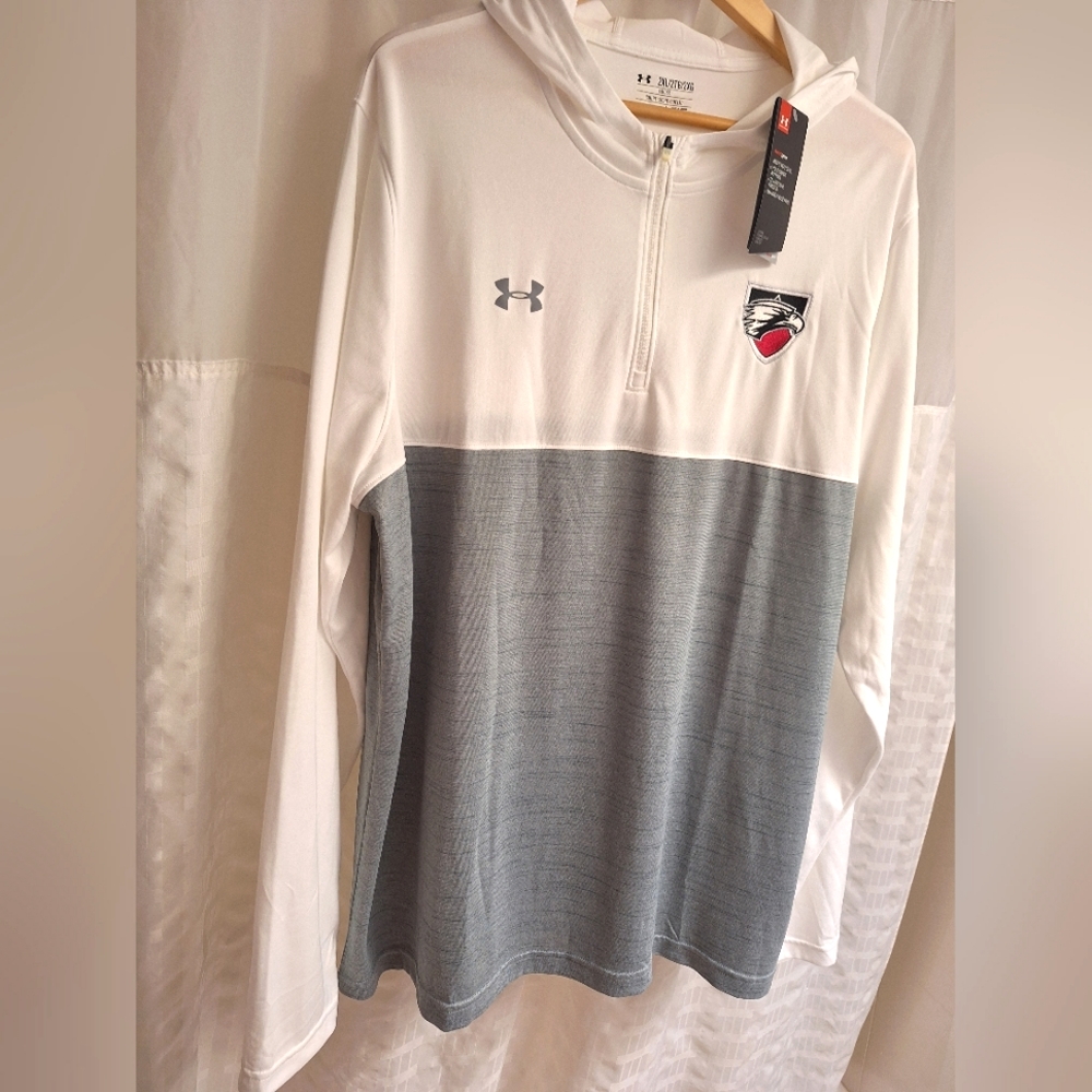 Under Armour men's Heat Gear hoodie with Edgewood College logo size 2XL - Picture 2 of 16